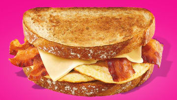 Dunkin Sourdough Breakfast Sandwich, Dunkin' Holiday offerings, photo provided by Dunkin