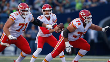 SEATTLE, WA - AUGUST 25: Quarterback Alex Smith