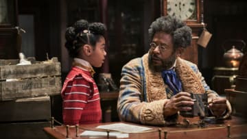 JINGLE JANGLE: A CHRISTMAS JOURNEY (2020)Madalen Mills as Journey Jangle and Forest Whitaker as Jeronicus Jangle.Cr.Gareth Gatrell/NETFLIX