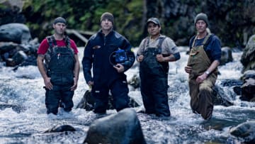 Gold Rush: White Water - Dustin’s crew: James Hamm, Dustin Hurt, Carlos Minor and Wes Richardson. Courtesy of Discovery