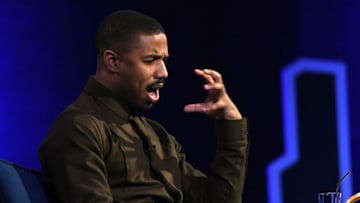 NEW YORK, NEW YORK - FEBRUARY 05: Michael B. Jordan speaks onstage during Oprah's SuperSoul Conversations at PlayStation Theater on February 05, 2019 in New York City. (Photo by Bryan Bedder/Getty Images for THR)