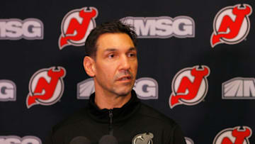 New Jersey Devils assistant coach Alain Nasreddine. (Photo by Jim McIsaac/Getty Images)