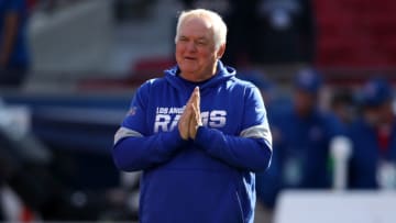 LOS ANGELES, CALIFORNIA - DECEMBER 29: Defensive coordinator Wade Phillips for the Los Angeles Rams looks on prior to a gam against the Arizona Cardinals at Los Angeles Memorial Coliseum on December 29, 2019 in Los Angeles, California. (Photo by Sean M. Haffey/Getty Images)