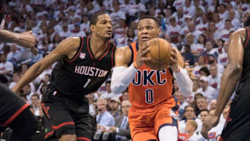 OKLAHOMA CITY, OK - APRIL 23: Russell Westbrook