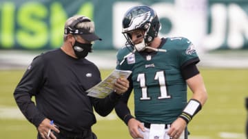 Jeffrey Lurie pulled the plug on Doug Pederson yesterday three years after winning the Super Bowl. Will Carson Wentz be next? Pennsylvania. (Photo by Mitchell Leff/Getty Images)