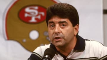 UNITED STATES - MARCH 24: Football: Closeup of San Francisco 49ers owner Eddie DeBartolo Jr, during press conference, San Francisco, CA (Photo by Mickey Pfleger/Sports Illustrated/Getty Images)