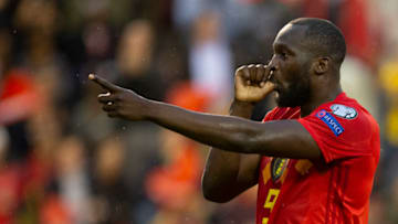 BRUSSELS, BELGIUM - JUNE 11: Romelu Lukaku of Belgium celebrates after scoring a goal during the 2020 UEFA European Championships group I qualifying match between Belgium and Scotland at King Baudouin Stadium on June 11, 2019 in Brussels, Belgium. (Photo by Frank Abbeloos/Isosport/MB Media/Getty Images)