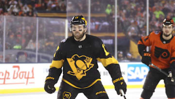 Bryan Rust #17 of the Pittsburgh Penguins. (Photo by Bruce Bennett/Getty Images)