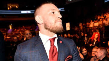 GDANSK, POLAND - OCTOBER 21: UFC lightweight champion Conor McGregor is seen in attendance during the UFC Fight Night event inside Ergo Arena on October 21, 2017 in Gdansk, Poland. (Photo by Jeff Bottari/Zuffa LLC/Zuffa LLC via Getty Images)