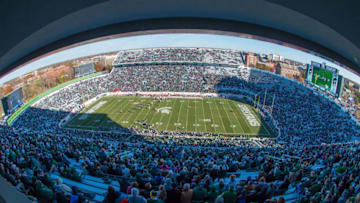 DETROIT, MI - NOVEMBER 12: A wide view of Spartan Stadium during a college football game between the Michigan State Spartans and the Rutgers Scarlet Knights at on November 12, 2016 in East Lansing, Michigan. The Spartans defeated the Knights 49-0. (Photo by Dave Reginek/Getty Images)