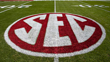 Interior of Razorback Stadium before a game between Arkansas and Missouri. Getty Images.