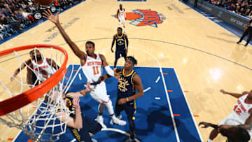 NEW YORK, NY - NOVEMBER 5: Frank Ntilikina #11 of the New York Knicks shoots the ball against the Indiana Pacers on November 5, 2017 at Madison Square Garden in New York City, New York. Copyright 2017 NBAE (Photo by Nathaniel S. Butler/NBAE via Getty Images)