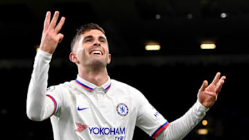 Chelsea's Christian Pulisic celebrates scoring his side's third goal of the game during the Premier League match at Turf Moor, Burnley. (Photo by Anthony Devlin/PA Images via Getty Images)