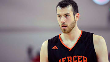 NEW YORK, NEW YORK - NOVEMBER 06: Maciej Bender #25 of the Mercer Bears looks on against the St. John's Red Storm at Carnesecca Arena on November 06, 2019 in New York City. (Photo by Steven Ryan/Getty Images)