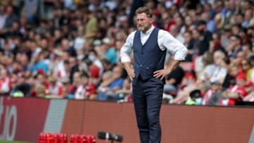 SOUTHAMPTON, ENGLAND - AUGUST 22: Head Coach Ralph Hasenhuttl of Southampton during the Premier League match between Southampton and Manchester United at St Mary's Stadium on August 22, 2021 in Southampton, England. (Photo by Robin Jones/Getty Images )