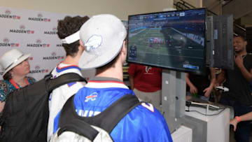 Jan 27, 2018; Kissimmee, FL, USA; Fans play Madden NFL 18-video game by EA Sports at the 2018 Pro Bowl Experience at ESPN Wide World of Sports. Mandatory Credit: Kirby Lee-USA TODAY Sports