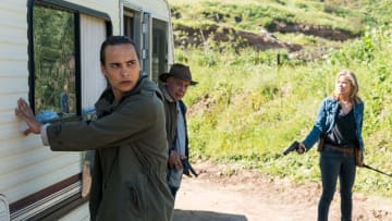 Nick Clark )Frank Dillane), Jeremiah Otto Sr. (Dayton Callie) and Madison Clark (Kim Dickens) in Fear The Walking Dead Episode 6Photo by Richard Foreman Jr/AMC