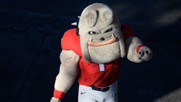 Nov 26, 2016; Athens, GA, USA; Georgia Bulldogs mascot Hairy Dawg walks through Dawg Walk prior to the game against the Georgia Tech Yellow Jackets at Sanford Stadium. Mandatory Credit: Dale Zanine-USA TODAY Sports