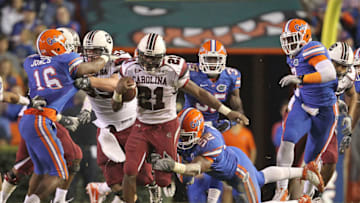 Marcus Lattimore #21 of the South Carolina Gamecocks. (Photo by Mike Ehrmann/Getty Images)