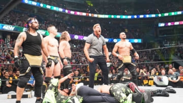 Jake Hager makes his debut as The Elite are taken out at the October 2, 2019 episode of AEW Dynamite. Photo: AEW / Lee South