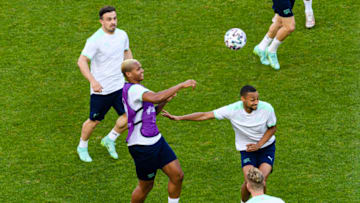 Manuel Akanji in training ahead of the game. (Photo by Marcio Machado/Getty Images)
