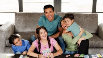 Mario Lopez and family enjoy game night with Laffy Taffy, photo provided by Laffy Taffy/Britt Benton: The Range Photography