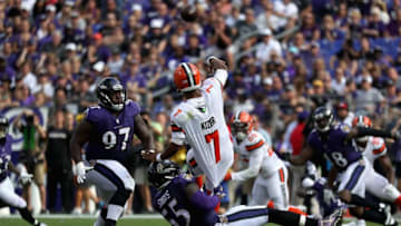 BALTIMORE, MD - SEPTEMBER 17: Quarterback DeShone Kizer