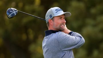 SAN FRANCISCO, CALIFORNIA - AUGUST 07: Webb Simpson of the United States plays his shot from the 12th tee during the second round of the 2020 PGA Championship at TPC Harding Park on August 07, 2020 in San Francisco, California. (Photo by Tom Pennington/Getty Images)