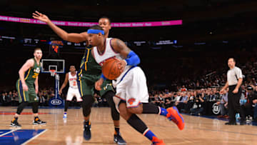 NEW YORK,NY - JANUARY 20: Carmelo Anthony (Photo by Jesse D. Garrabrant/NBAE via Getty Images)