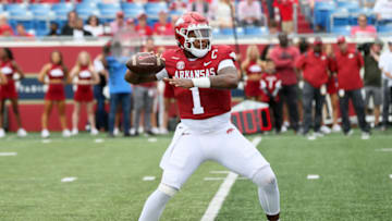 KJ Jefferson, Arkansas football (Nelson Chenault-USA TODAY Sports)