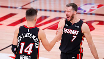 Miami Heat Tyler Herro and Goran Dragic (Photo by Kevin C. Cox/Getty Images)