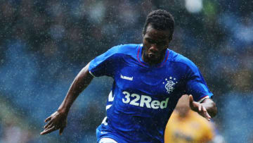 GLASGOW, SCOTLAND - JULY 29: Lassana Coulibaly of Rangers is seen during the Pre-Season Friendly match between Rangers and Wigan Athletic at Ibrox Stadium on July 29, 2018 in Glasgow, Scotland. (Photo by Ian MacNicol/Getty Images)