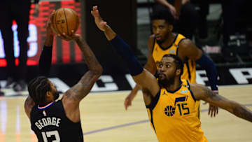 OKC Thunder - former Jazz big - Derrick Favors (15): Gary A. Vasquez-USA TODAY Sports