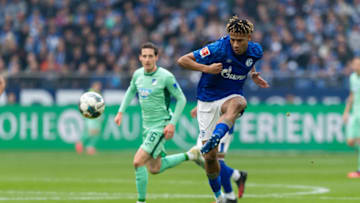 GELSENKIRCHEN, GERMANY - MARCH 07: (BILD ZEITUNG OUT) Jean-Claire Todibo of FC Schalke 04 controls the ball during the Bundesliga match between FC Schalke 04 and TSG 1899 Hoffenheim at Veltins-Arena on March 7, 2020 in Gelsenkirchen, Germany. (Photo by Max Maiwald/DeFodi Images via Getty Images)