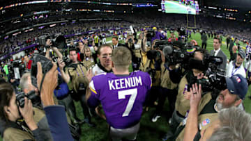 MINNEAPOLIS, MN - JANUARY 14: Quarterbacks Case Keenum