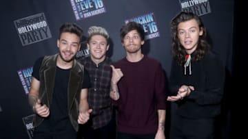 Singers Liam Payne, Niall Horan, Louis Tomlinson and Harry Styles of One Direction (Photo by Mark Davis/DCNYRE2016/Getty Images for dcp)