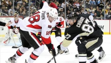 Feb 13, 2013; Pittsburgh, PA, USA; Ottawa Senators center Jim O