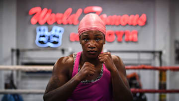 MIAMI, FLORIDA - SEPTEMBER 24: Claressa Shields works out for the media at The 5th Street Gym on September 24, 2019 in Miami, Florida. (Photo by Mark Brown/Getty Images)