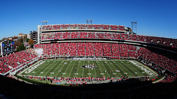 ATHENS, GA - NOVEMBER 29: A general view of Sanford Stadium during the game between the Georgia Bulldogs and the Georgia Tech Yellow Jackets on November 29, 2014 in Athens, Georgia. (Photo by Scott Cunningham/Getty Images)