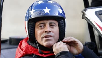 LONDON, UNITED KINGDOM - FEBRUARY 19: Matt Le Blanc seen filming scenes for 'Top Gear' at the BBC, Portland Place on February 19, 2016 in London, England. (Photo by Alex Huckle/GC Images)