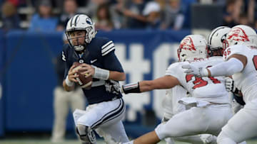 PROVO, UT - NOVEMBER 12: Quarterback Tanner Mangum