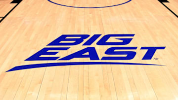 CHICAGO, IL - JANUARY 12: The Big East logo on the floor during a women's college basketball game between the DePaul Blue Demons and the Xavier Musketeers at Wintrust Arena on January 12, 2018 in Chicago, Illinois. The Blue Demons won 79-48. (Photo by Mitchell Layton/Getty Images) *** Local Caption ***