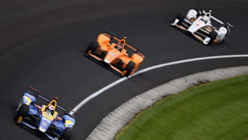 INDIANAPOLIS, IN - MAY 28: Alexander Rossi, driver of the