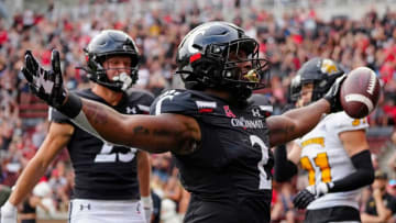Cincinnati Bearcats running back Corey Kiner against Kennesaw State Owls at Nippert Stadium.