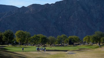 LA QUINTA, CA - JANUARY 21: The group of Andrew Landry, Austin Cook and Martin Piller walk up the fairway during the final round of the CareerBuilder Challenge at the TPC Stadium Course at PGA West on January 21, 2018 in La Quinta, California. (Photo by Robert Laberge/Getty Images)