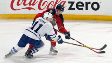 Toronto Maple Leafs - Zach Hyman (#11) Greg McKegg (#41) (Photo by Eliot J. Schechter/NHLI via Getty Images)