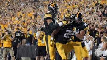IOWA CITY, IOWA- SEPTEMBER 23: Running back Akrum Wadley