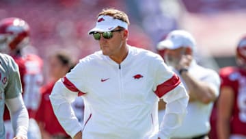 Chad Morris, Arkansas Razorbacks. (Photo by Wesley Hitt/Getty Images)