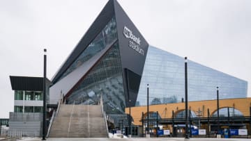 MINNEAPOLIS, MN - DECEMBER 29: General view of the U.S. Bank Stadium, home of the Minnesota Vikings and Super Bowl LII on December 29, 2017 in Minneapolis, Minnesota. (Photo by AaronP/Bauer-Griffin/GC Images)