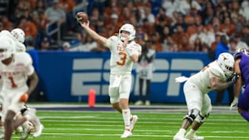 Quinn Ewers, Texas football. Mandatory Credit: Daniel Dunn-USA TODAY Sports